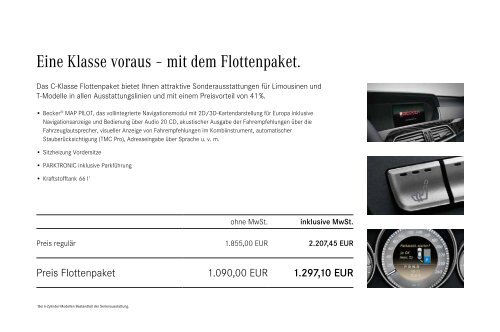 Die C-Klasse Flottenpakete. - Mercedes-Benz Niederlassung Koblenz