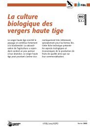 La culture biologique des vergers haute tige - Le centre d'agriculture ...