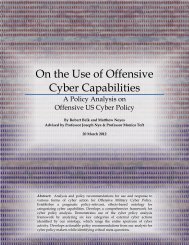 On the Use of Offensive Cyber Capabilities - Belfer Center for ...