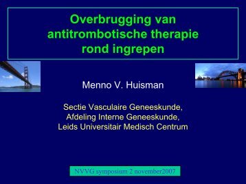 bij overbrugging - Nederlandse Vereniging voor Vasculaire ...