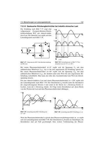 7.3.3.3 Gesteuerter Brückengleichrichter bei induktiv-ohmscher Last ...