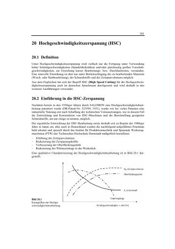 20 Hochgeschwindigkeitszerspanung (HSC)