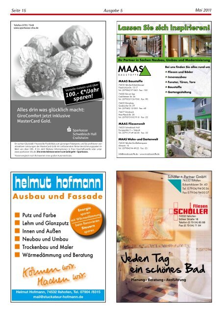 Ausgabe 5-2011 - Gewerbeverein Ilshofen eV / Startseite