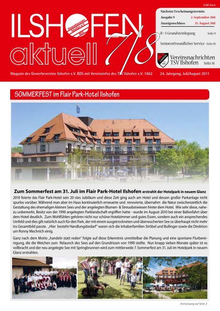 SOMMERFEST im Flair Park-Hotel Ilshofen - Gewerbeverein ...