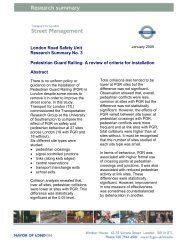 London Road Safety Unit Research Summary No. 3 Pedestrian ...