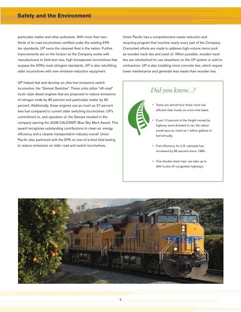 View 2008 Fact Book - Union Pacific