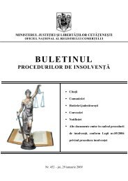 BULETINUL PROCEDURILOR DE INSOLVENÅÄ