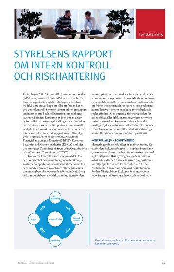 styrelsens rapport om intern kontroll och ... - FÃ¶rsta AP-fonden