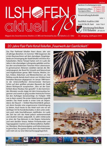 20 Jahre Flair Park-Hotel Ilshofen âFeuerwerk der Gastlichkeitâ