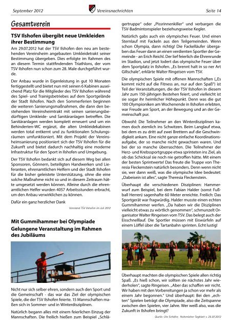 Ausgabe 9/2012 - Gewerbeverein Ilshofen eV / Startseite