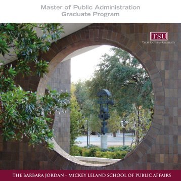 Master of Public Administration Graduate Program - TSU MPA