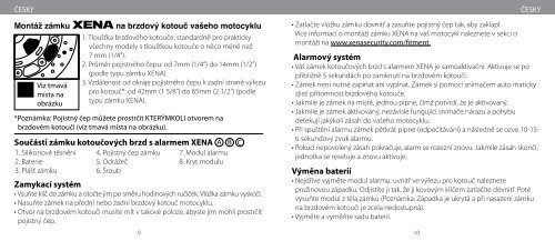 USER MANUAL for Alarmed Disc-Locks www.xenasecurity.com