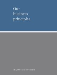 Our business principles - JPMorgan Chase