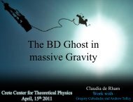 Claudia de Rham - Crete Center for Theoretical Physics