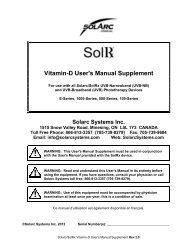 Vitamin-D User's Manual Supplement - Solarc Systems, Inc.