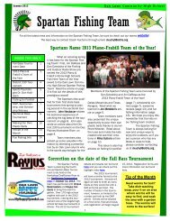 Spartan Fishing Team Newsletter - Oak Lawn Community High School