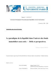 Le paradigme de la liquiditÃ© dans l'univers des fonds immobiliers ...