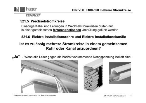 Din Vde 0100 Teil 520 Kabelverlegung