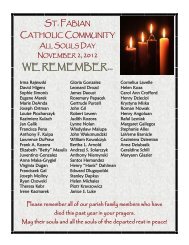 WE REMEMBER... - Saint Fabian Catholic Church