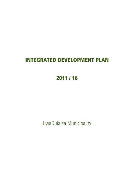 Kwadukuza IDP 2011 - KZN Development Planning