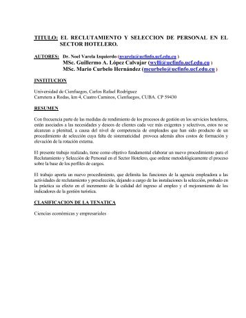 procedimiento de reclutamiento y seleccion de personal