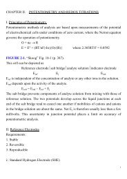 CHAPTER II. POTENTIOMETRY AND REDOX TITRATIONS I ...