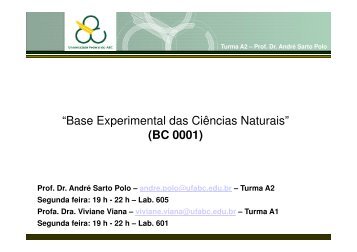 ApresentaÃ§Ã£o da primeira aula - BECN - Ufabc