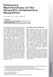 Pulmonary Manifestations of the Idiopathic Inflammatory Myopathies