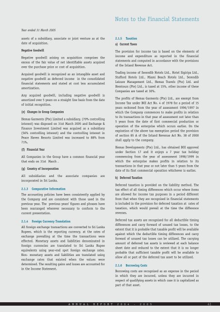 Annual report for 2004/05 - Hemas Holdings, Ltd