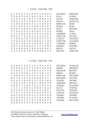 1 Kings Bible Word Search Puzzles - Woodbine Church of Christ
