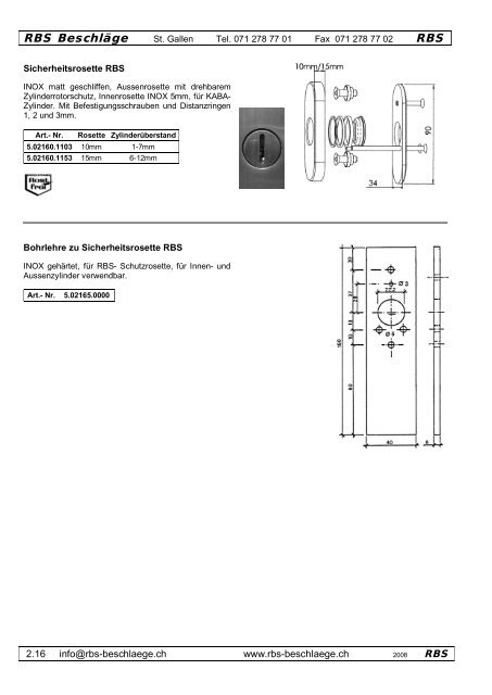 INOX-Rosetten - Rbs-beschlaege.ch