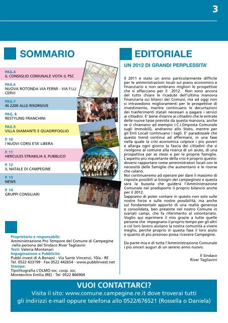 Dicembre 2011 - Comune di Campegine