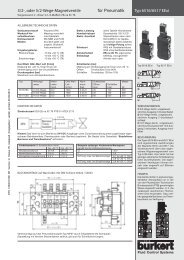 Typ 6516/6517 EExi 3/2-, oder 5/2-Wege-Magnetventile fÃ¼r Pneumatik