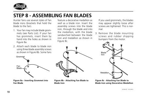 Installation and Operation Manual For Hunter Ceiling ... - Hunter Fan