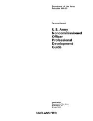 U.S. Army Noncommissioned Officer Professional Development Guide