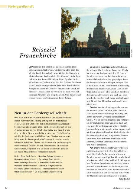 magazin - Windsbacher Knabenchor