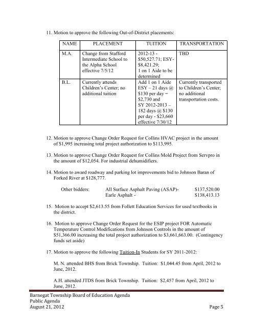 8/21/12 - Barnegat Township School District