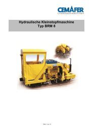 Hydraulische Kleinstopfmaschine Typ BRM 8 - Cemafer GmbH