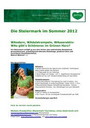 Die Steiermark Im Sommer 2012 - Presse - Steiermark