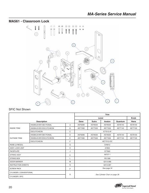 Falcon MA Series Service Manual - Access Hardware Supply