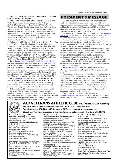 Vetrunner September 2009.pub - ACT Veterans Athletics Club