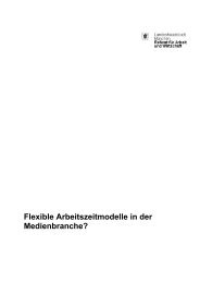 Flexible Arbeitszeitmodelle in der Medienbranche? - Wirtschaft