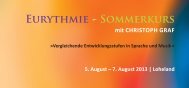 Eurythmie - Sommerkurs