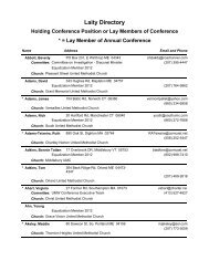 Laity Directory - New England Conference