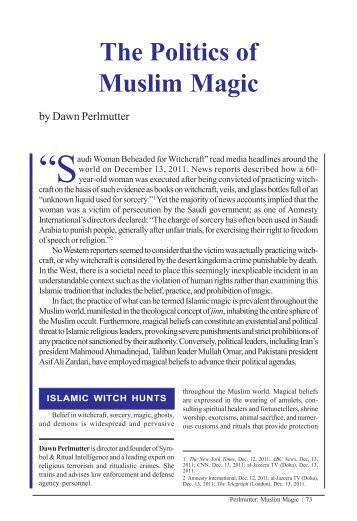 The Politics of Muslim Magic - Middle East Forum