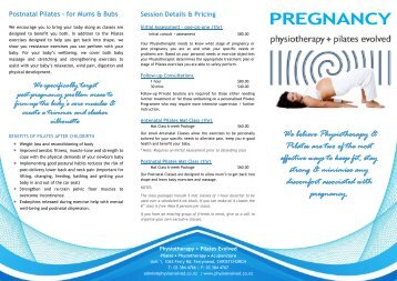PREGNANCY - Physiotherapy and Pilates Evolved, Christchurch