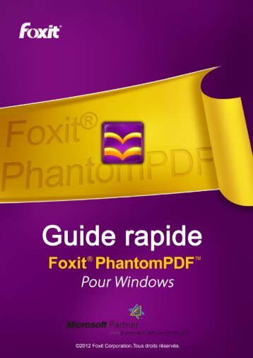 Guide rapide de Foxit PhantomPDF