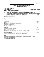 SEQs Oral Biology and Tooth Morphology