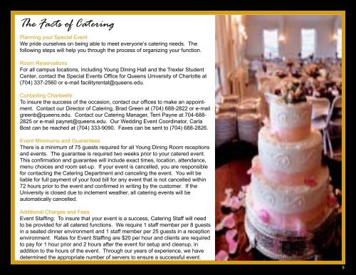 Queens University of Charlotte Wedding Catering Guide