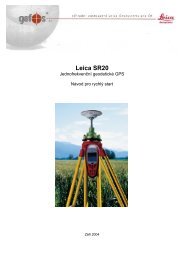 NÃ¡vod GPS na Leica SR20 - Gefos